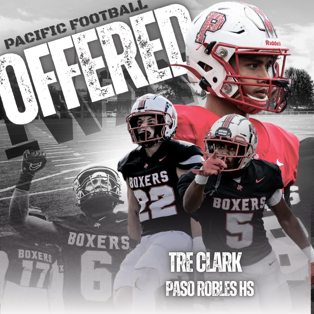 treclarkk5's tweet photo. #AGTG After a great conversation with @CoachJCraft I am excited to announce I have received my first official offer from Pacific University!! #goboxers #blessed #2026WR #athlete https://t.co/beZtsDnKlr
