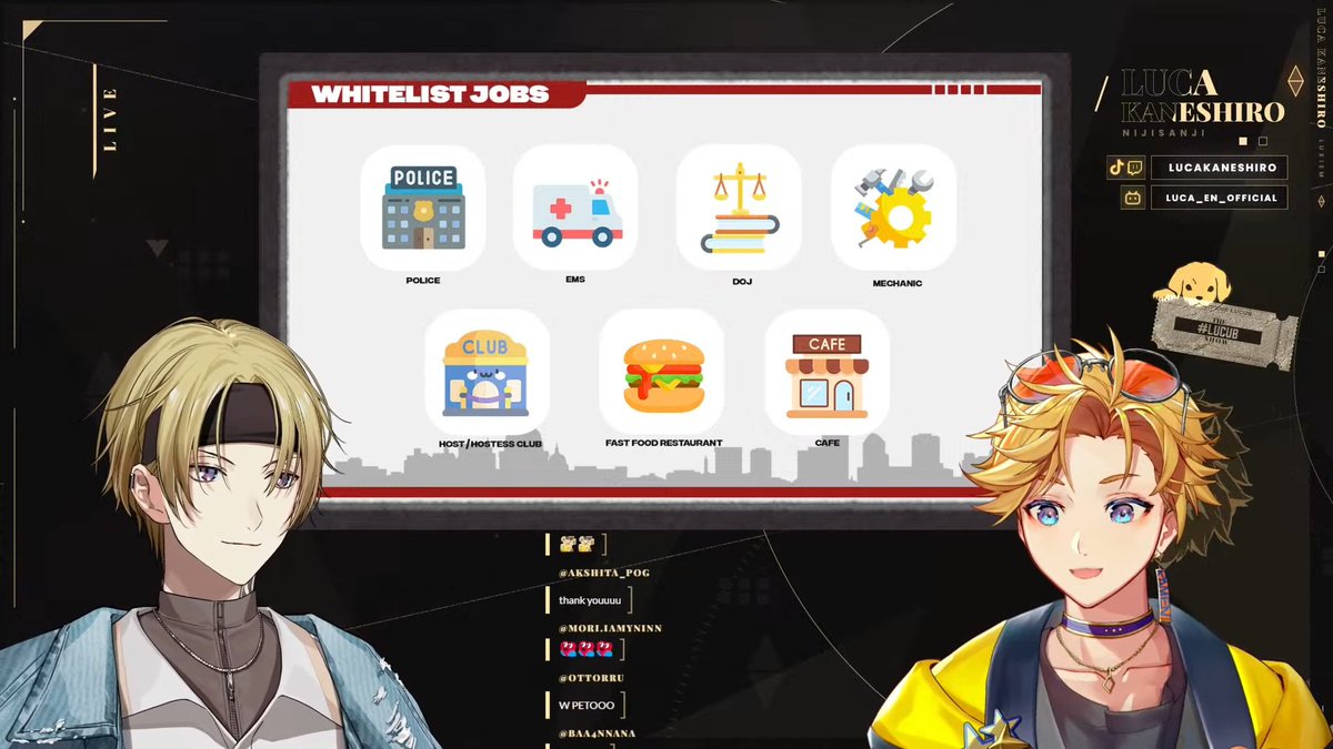 fuzzynavel_pb's tweet photo. 💰ENのGTA #DistrictV 始動
期間：2月21日～3月4日
時間：8:00〜18:00 (JST)
箱外からも大勢が参加予定

〇役職一覧
- 警察
- 救急隊
- 裁判官
- メカニック
- 飲食店
- ギャング/半グレ
- その他釣りや清掃員など

〇視聴者ルール
・鳩行為禁止
・RPを真剣に捉えすぎない
( 恋愛結婚RPもアリ) https://t.co/FLKkEF0rPA