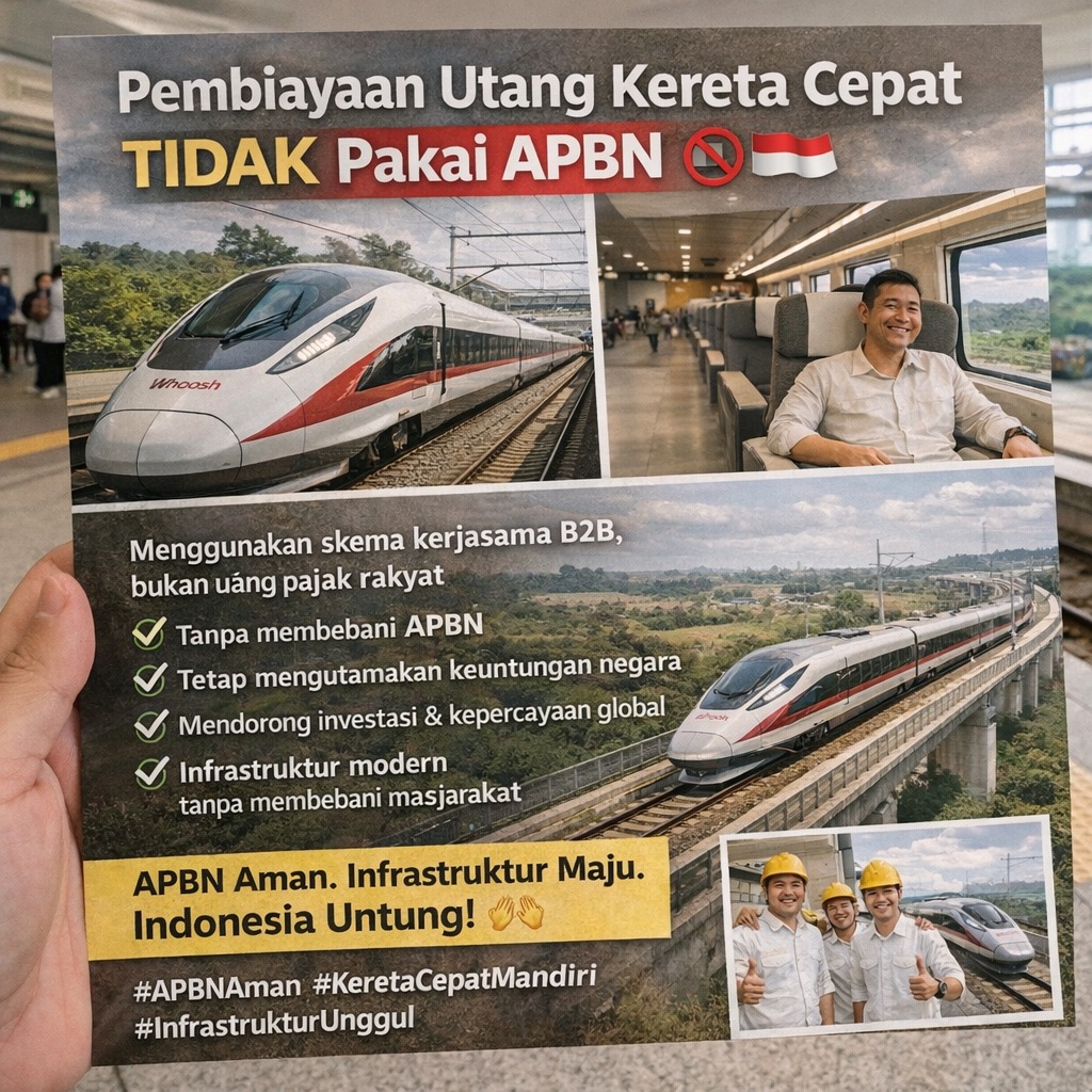 ByteShift38's tweet image. Pembiayaan kereta cepat melalui skema B2B adalah langkah inovatif! Infrastruktur kita semakin maju tanpa membebani APBN. Mari dukung pembangunan demi Indonesia yang lebih baik!