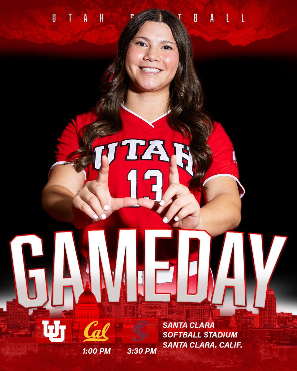 It's 𝐆𝐀𝐌𝐄𝐃𝐀𝐘 in The Golden State.

🆚 California, Santa Clara
📍 Santa Clara, Calif.
⏰ 1 p.m., 3:30 p.m. MT
G1📊 bit.ly/4rjRCMn
G2📊 bit.ly/4bRKqlN
G2 📺 ESPN+
 
#SOTL  ///  #GoUtes