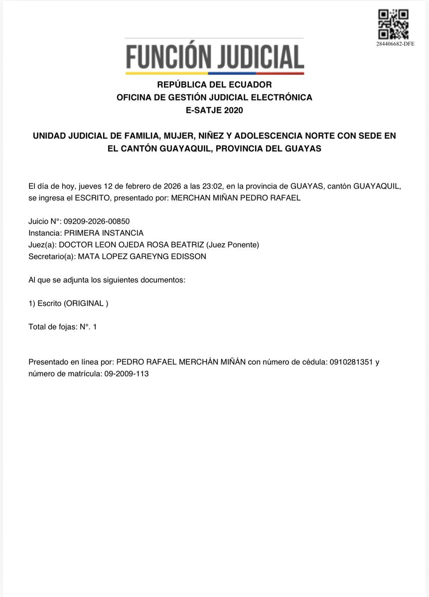 Para que nadie se anticipe a engañar a los SOCIOS EMELECISTA, yo mismo se los comunico, presente el DESISTIMIENTO de la ACCIÓN DE PROTECCIÓN y MEDIDA CAUTELAR, no por temer de ustedes, sino de lo que puedan hacer a mis hijos y familia como lo tengo grabado en audios y mensajes