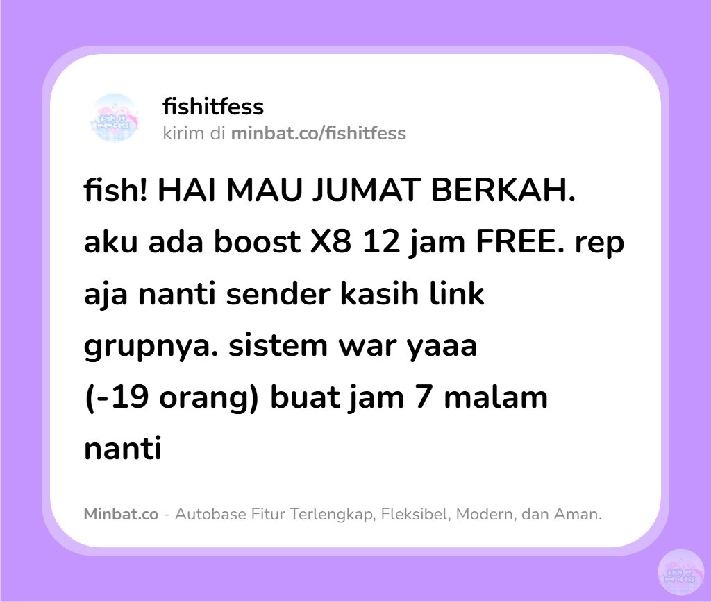 FISH IT FESS ‼️ WTT CANTUMIN UNAME tweet media