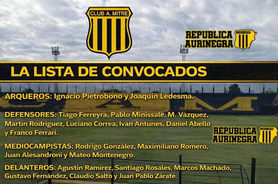 JuanPabloSequ14's tweet photo. #PrimeraNacional

AQUÍ ESTÁN, ESTOS SON...

Los convocados por el entrenador Carlos Mayor para el debut de Mitre este sábado a las 17 como visitante de All Boys: https://t.co/Ov5U1fVUdk