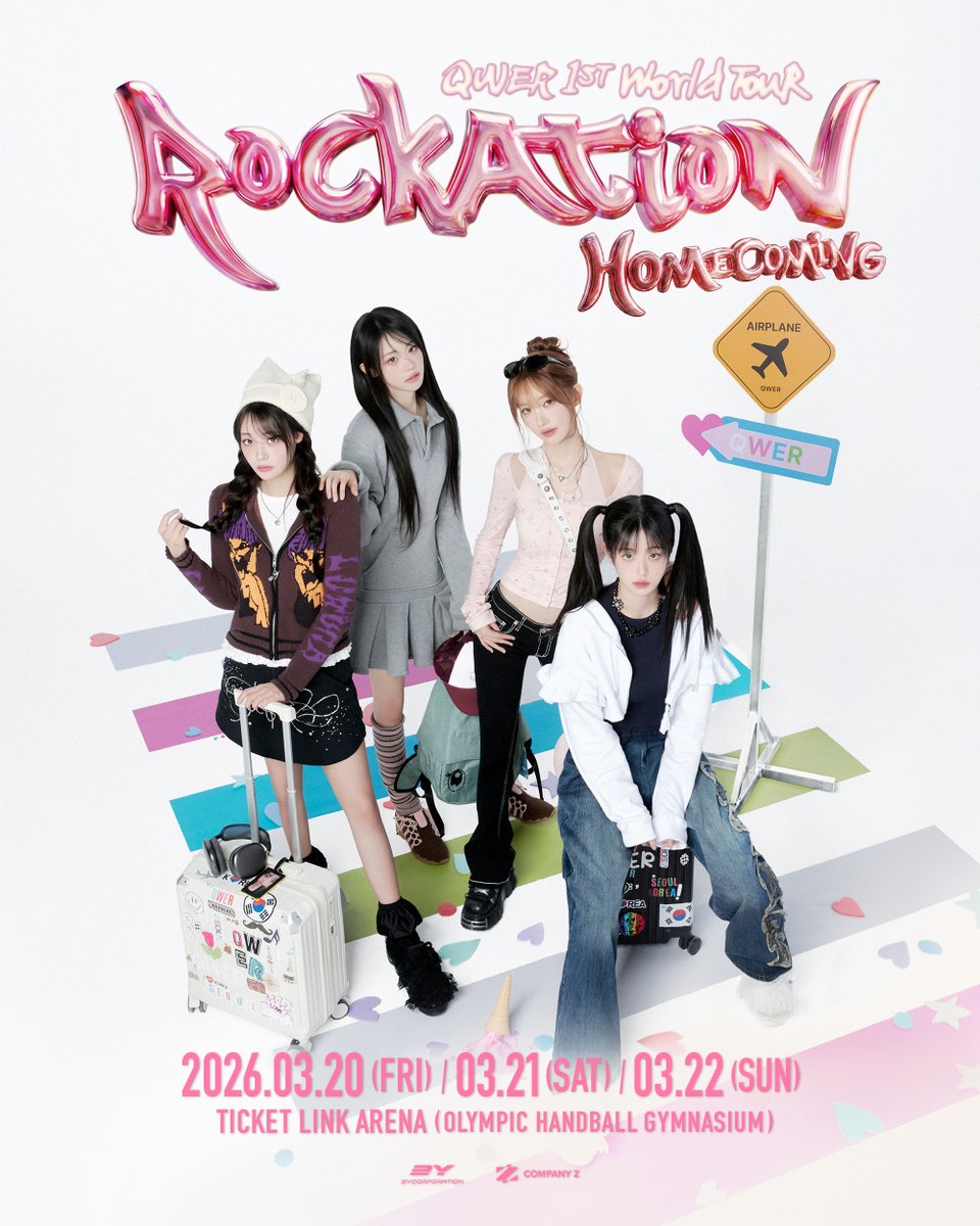 QWER ROCKATION in JAPANサイン入りポスター &スローガン 🧭 QWER 1ST WORLD TOUR <ROCKATION> in JAPAN 🧭 #QWER から