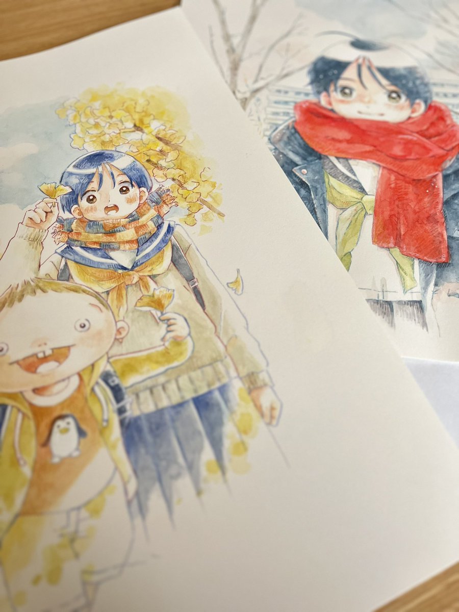 今からカラーイラストの仕事(転がる姉弟のではない)をするので前に描いたカラー原稿を見直しながら感覚を思い出しているところです
毎回久しぶりになるので緊張します☃️