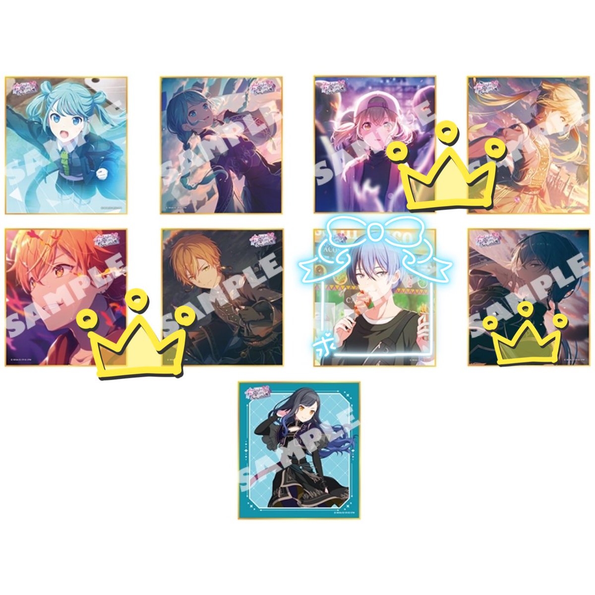 プロセカ 色紙 59A 交換 譲渡 譲:ミク、こはね、彰人、冬弥後、杏 求