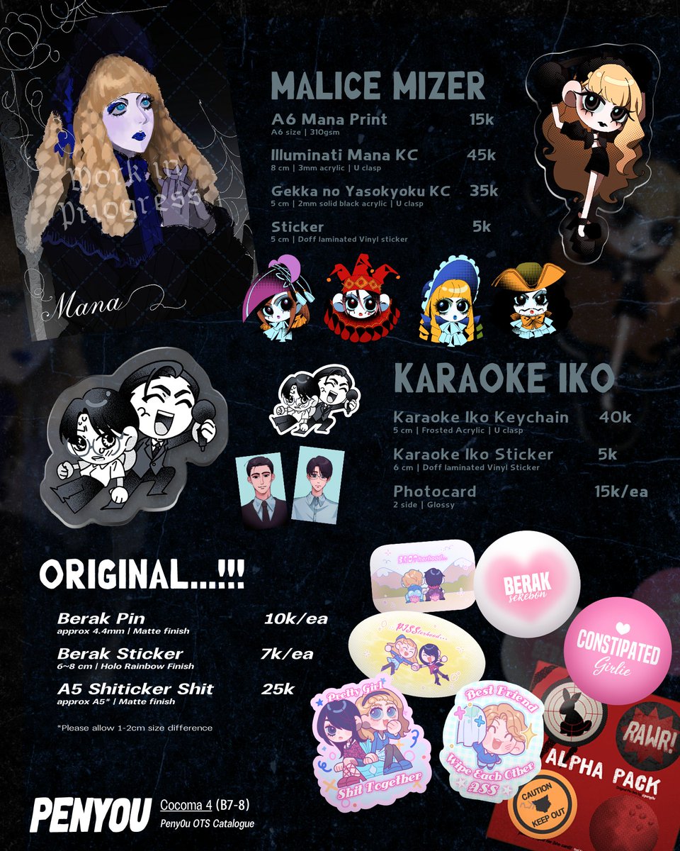 peny0u's tweet photo. [🩷🔃 appreciated!!] 
Here is myyy #Cocoma4 OTS Catalogue!! :3

📌 PPP @ B7-B8 
✨ Hamilton, Heathers, Beetlejuice, Death Note, NANA, Original, Malice Mizer, Karaoke Iko
🛒 OTS Only ! ><)9

#cocoma4catalogue https://t.co/UJXyUXCndh