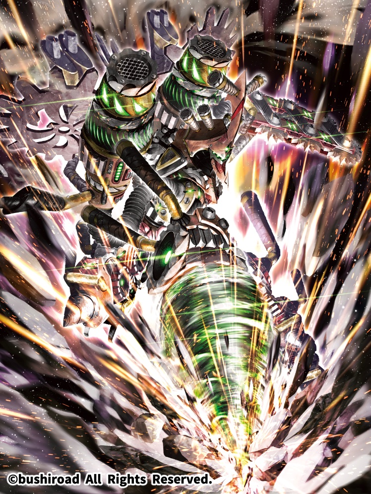 【#ヴァンガード】
本日発売！『幻真星戦』収録、

「崩塵旋孔の時空巨兵」

描きました！RRR！！よろしく！
  #cf_vanguard