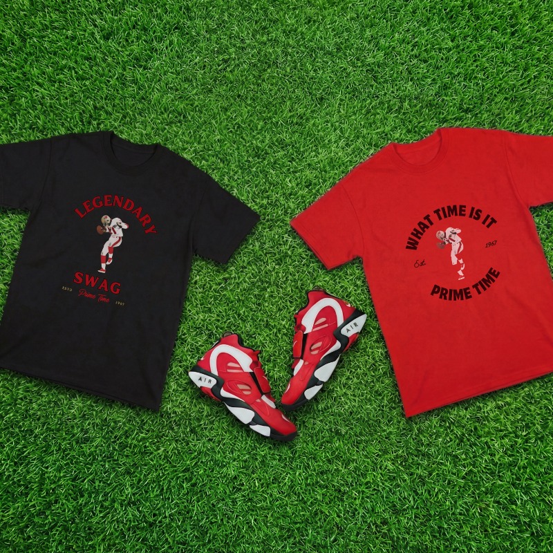 StyledByShoeman's tweet photo. It's Primetime!   Don’t just wear the shoes, complete the look.  Shop our collection of  shirts designed to match the Nike Diamond Turf 2 "Prime Red".  Sizes XS-5X.  
Grab Yours Before They're Gone!