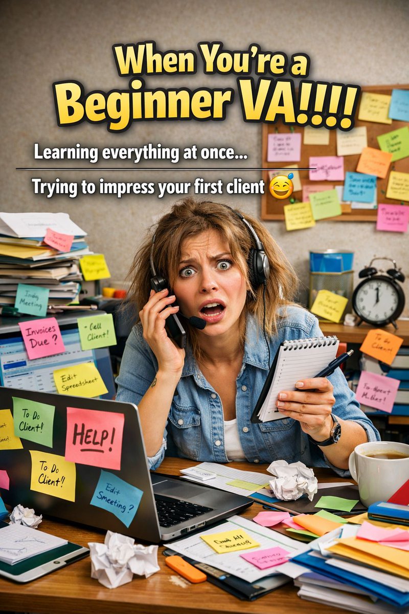 VAssists31's tweet photo. When You’re a Beginner VA!!!!
“Ready to delegate? Let’s work together.” 

#BeginnerVA
#LearningPhase
#AspiringVA
#VirtualAssistant https://t.co/RJRhJ5ph2x