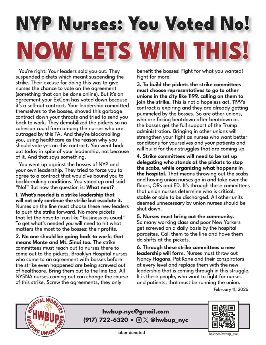 NYSNA nurses at New York Presbytarian vote down sellout contract! Now build a strike leadership to escalate the strike &amp; run the union! Reach out to other unions to join the strike! Stop the scabs! Win real raises, win safe staffing, WIN THIS STRIKE!
drive.google.com/file/d/10kBXau…