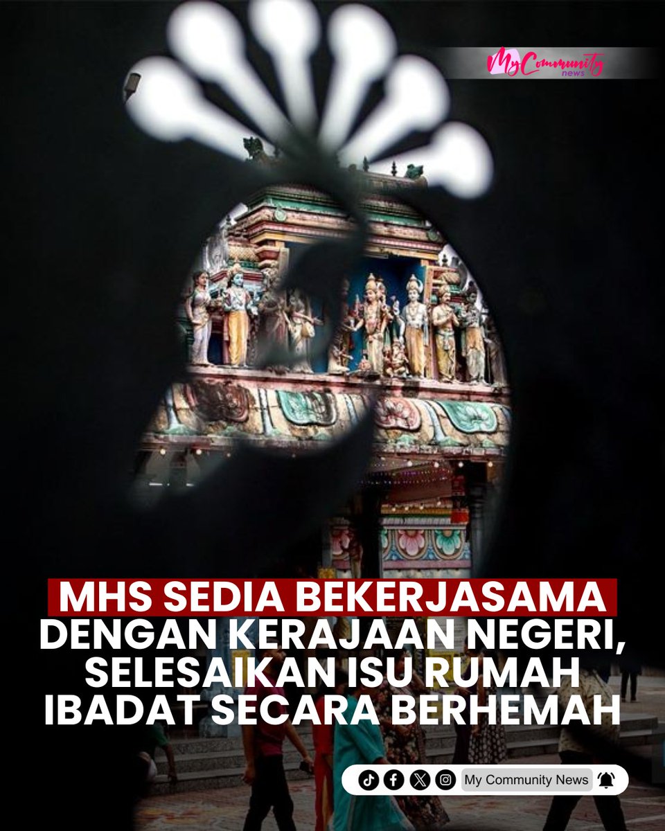 MyCommuNews0624's tweet photo. MHS SEDIA BEKERJASAMA DENGAN KERAJAAN NEGERI, SELESAIKAN ISU RUMAH IBADAT SECARA BERHEMAH

Susulan amanat Perdana Menteri, YAB Dato’ Seri Anwar Ibrahim, berkenaan keperluan menyelesaikan isu pembinaan rumah ibadat berlandaskan perundangan negara, Naib Presiden Malaysia Hindu https://t.co/JZydKdyJFV