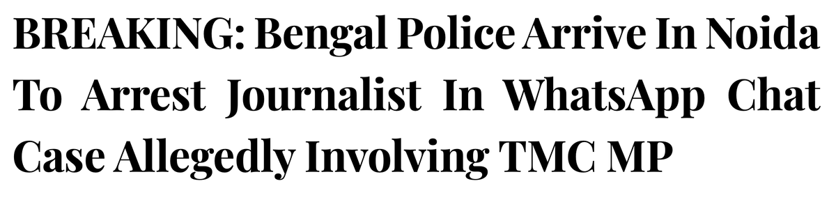 ARanganathan72's tweet photo. Time taken by Bengal police to come to arrest Sheikh Shahjahan on charges of sexual violence, land grab, and extortion: 55 days

Time taken by Bengal police to come to arrest Surajit Dasgupta on charges of tweeting an alleged Whatsapp chat and querying its authenticity: 55 hours https://t.co/yYcUrErYfv