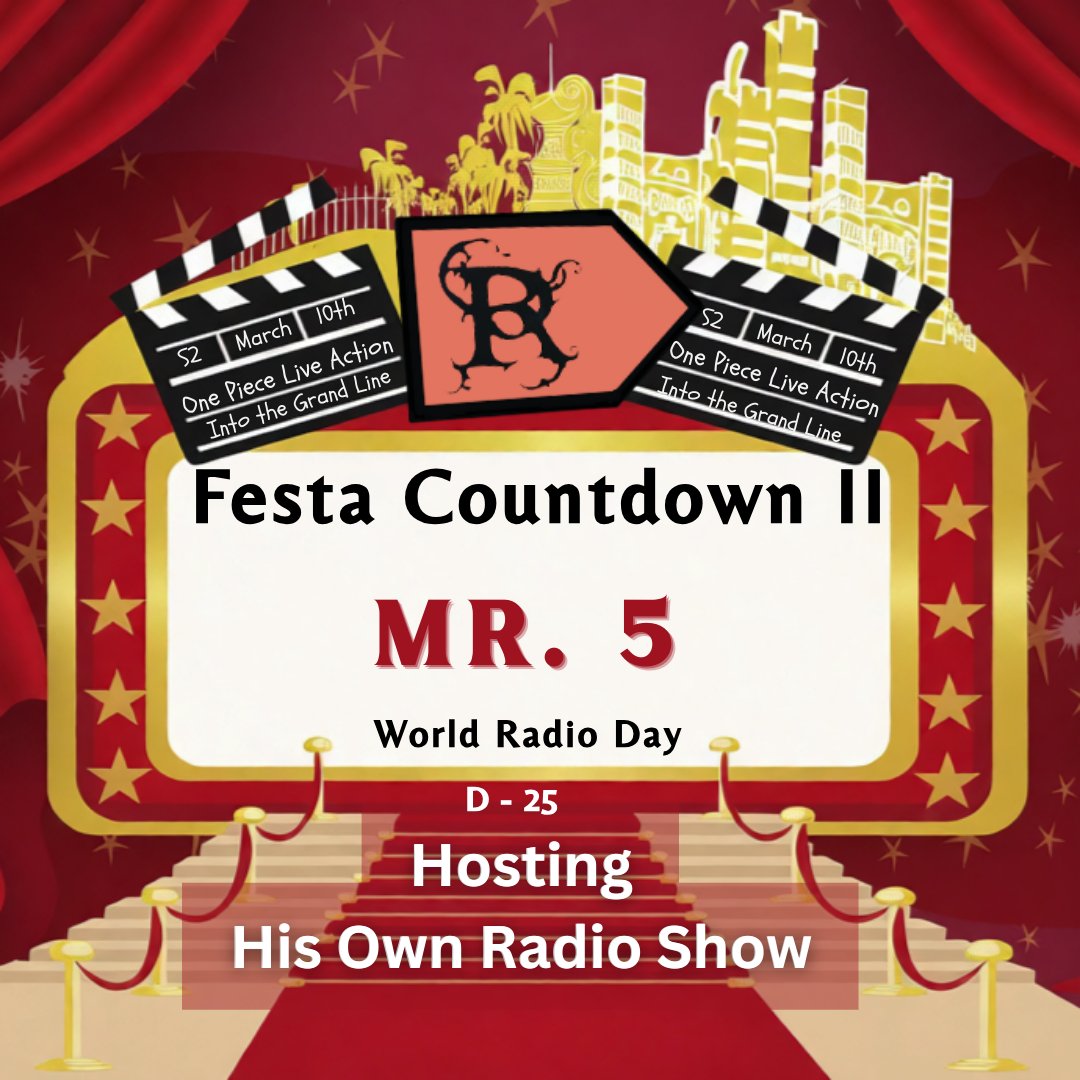 D-25 Prompt: Mr. 5 hosting his own radio show. 

D25 for Mr. 5, what radio station will we be tuning into?  
Remember to use the hashtags: #OPLAFesta #WorldRadioDay