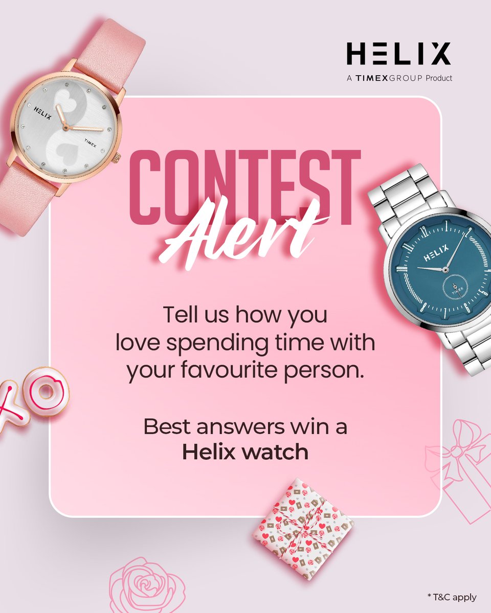 Time feels different when you’re with the right person. 💞
This Valentine’s Day, Helix is giving you a chance to win a watch.
How to enter:
❤Follow @helix
❤Like this post
❤Tell us in the comments how you love spending time with your special someone
#HelixIndia #valentinesday