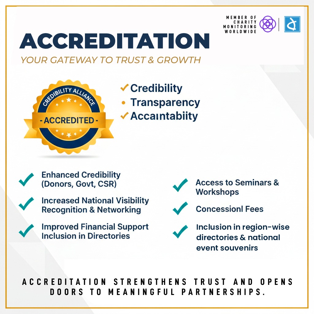 CredibilityA's tweet image. Accreditation builds confidence.
Confidence builds partnerships.
Partnerships create impact.

From visibility to funding opportunities, accreditation strengthens your organisation’s foundation for sustainable growth.

#NonprofitLeadership #NGOIndia #Credibility