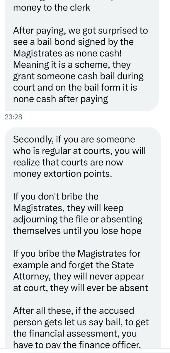 SpireJim's tweet image. A testimony on corruption in magistrate courts … and allegations that absenteeism of judicial officers is meant to facilitate corruption …
#UgandaJudiciaryExhibition