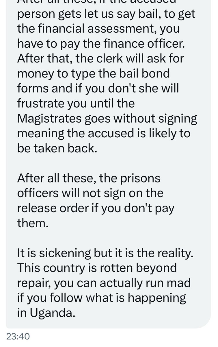 SpireJim's tweet image. A testimony on corruption in magistrate courts … and allegations that absenteeism of judicial officers is meant to facilitate corruption …
#UgandaJudiciaryExhibition