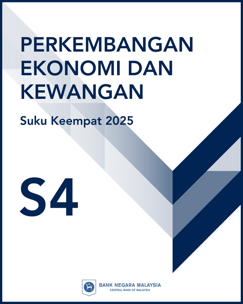 BNM_official's tweet photo. Prestasi ekonomi Malaysia pada suku keempat 2025 telah diterbitkan hari ini.
 
Dapatkan maklumat lanjut dalam laporan kami melalui https://t.co/2eTMnqDDMT

#GDP #4Q2025BNMQuarterlyBulletin https://t.co/T5R2jj3ByO