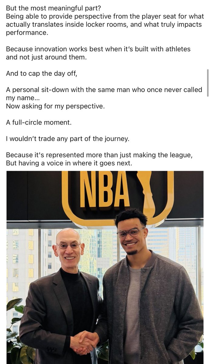DNVR_Nuggets's tweet photo. 🚨 New LinkedIn post from Spencer Jones

He met with commissioner Adam Silver and the league office about the direction and future of the NBA. https://t.co/qt5RPE1aQo