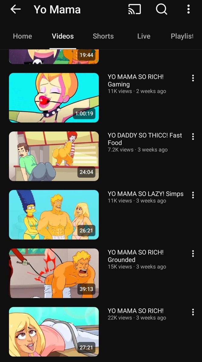 Bad Youtube content tweet media