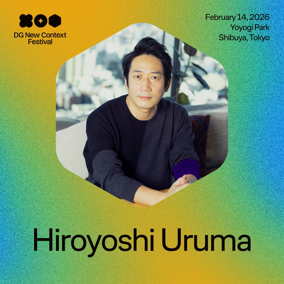 NewContextFes's tweet photo. 「DG New Context Festival 2026」

【Creative Producer】
Hiroyoshi Uruma

日本の伝統花火×テクノロジー融合ショー「STAR ISLAND」の総合演出。2019年シンガポールで500機ドローンと花火の競演を実現し50万人を熱狂させた。
https://t.co/kZ4aSb0DBq https://t.co/Cx0k4OAsQg