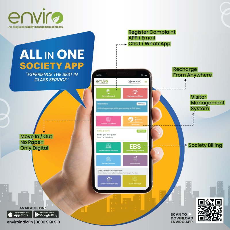 enviro_india's tweet image. All-in-one #SocietyManagement is here. Recharge, register #Complaints, &amp;amp; more—anytime, anywhere. Get the app today!

#OneApp #App #EnviroIndiaApp #Society #Apartment #Township #Residents #Enviro #FacilityManagement #BuildingMaintenance #IFMS #IntegratedFacilityManagementServices