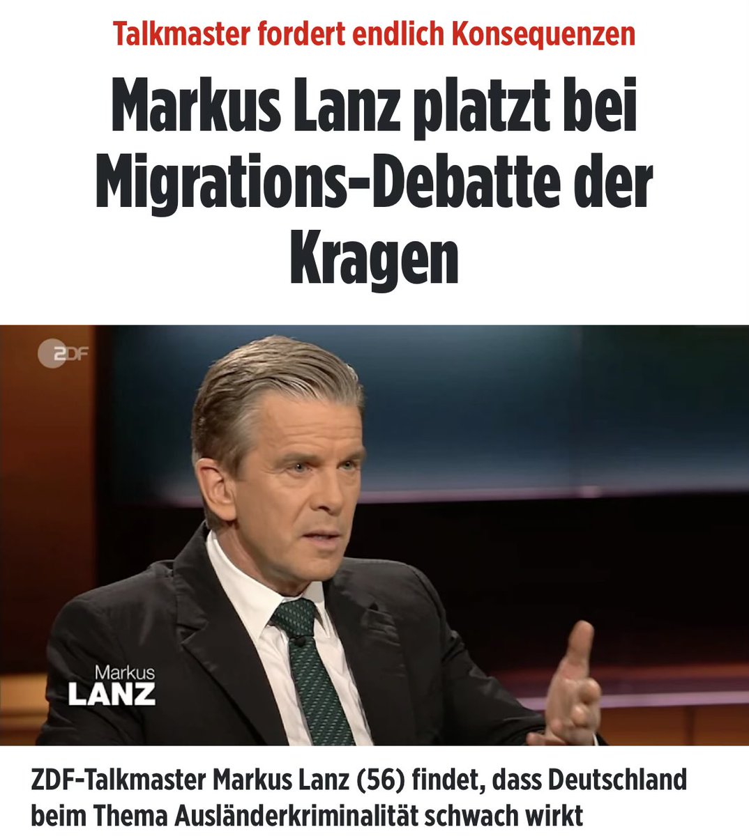 queru_lant's tweet photo. CDU-Mann Sepp Müller beklagt, dass sein 600-Seelen Dorf im Osten 1200 Asylanten aufnehmen musste. „Zeit“-Journalistin Jana Hensel legte sogleich die linke Platte auf:

„Sie singen das Lied der AfD! Sie haben einen verfestigten Migrationsdiskurs, dem Sie offenbar immer noch nicht abschwören wollen.“

Da platzte sogar Lanz der Arsch.