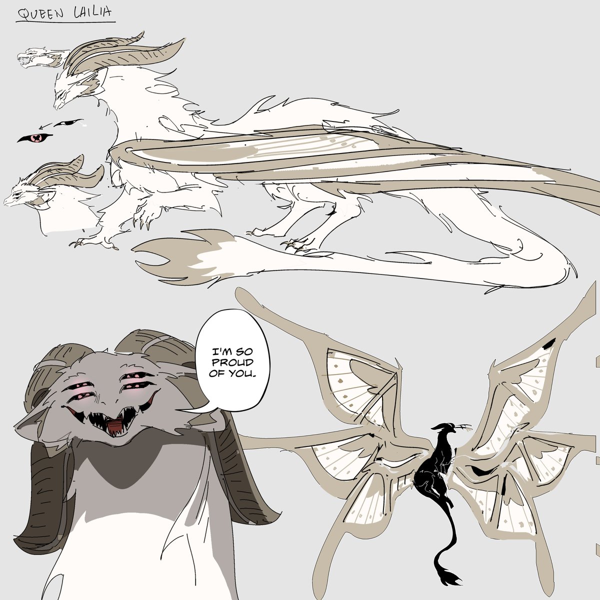Lailia, the Fae Queen. 
Dragon design based on a silk moth.