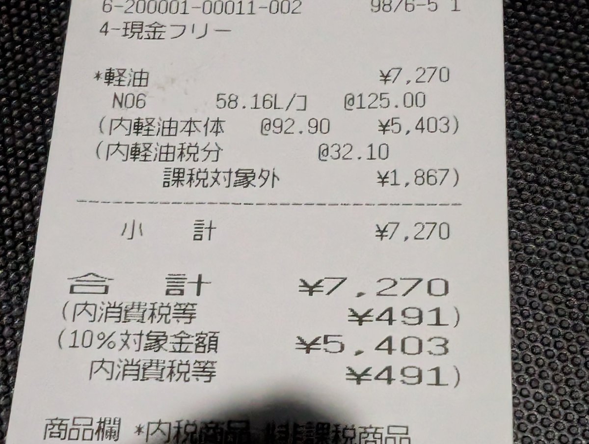 simor700's tweet image. ハイエースの給油122回目
562.7km 58.2L
9.7km/L
玉村町〜佐原〜日立〜前橋