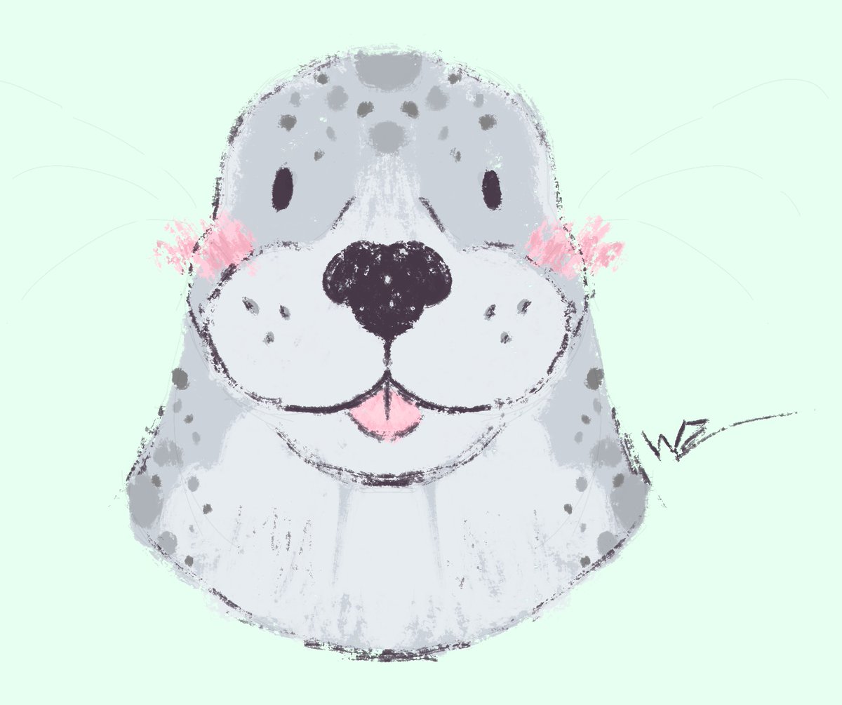 Tried something new with my art! Here’s a seal I tried drawing :>