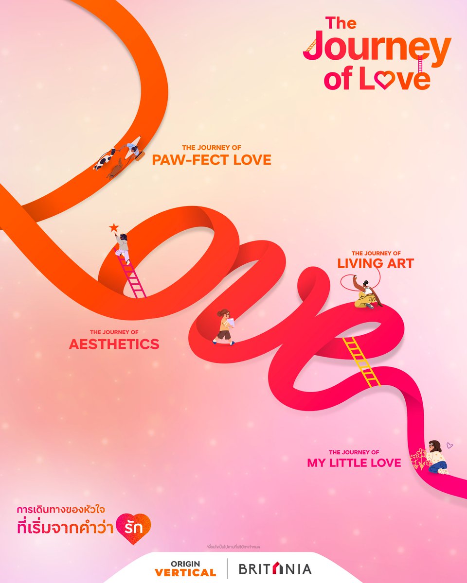#TheJourneyOfLove 🧡
การเดินทางของหัวใจที่เริ่มจากคำว่า “รัก”

🫶 เมื่อจุดเริ่มต้นเต็มไปด้วยความหมาย
ทุกก้าวต่อไป…ก็อบอุ่นใจเสมอ 

⛅ เพราะความรักอาจเริ่มจากสิ่งเล็ก ๆ ระหว่างทาง
เริ่มจาก... การเติบโตไปพร้อมกับเพื่อนซี้สี่ขา 🐾
เริ่มจาก... แรงบันดาลใจที่หล่อหลอมตัวตน 🎨