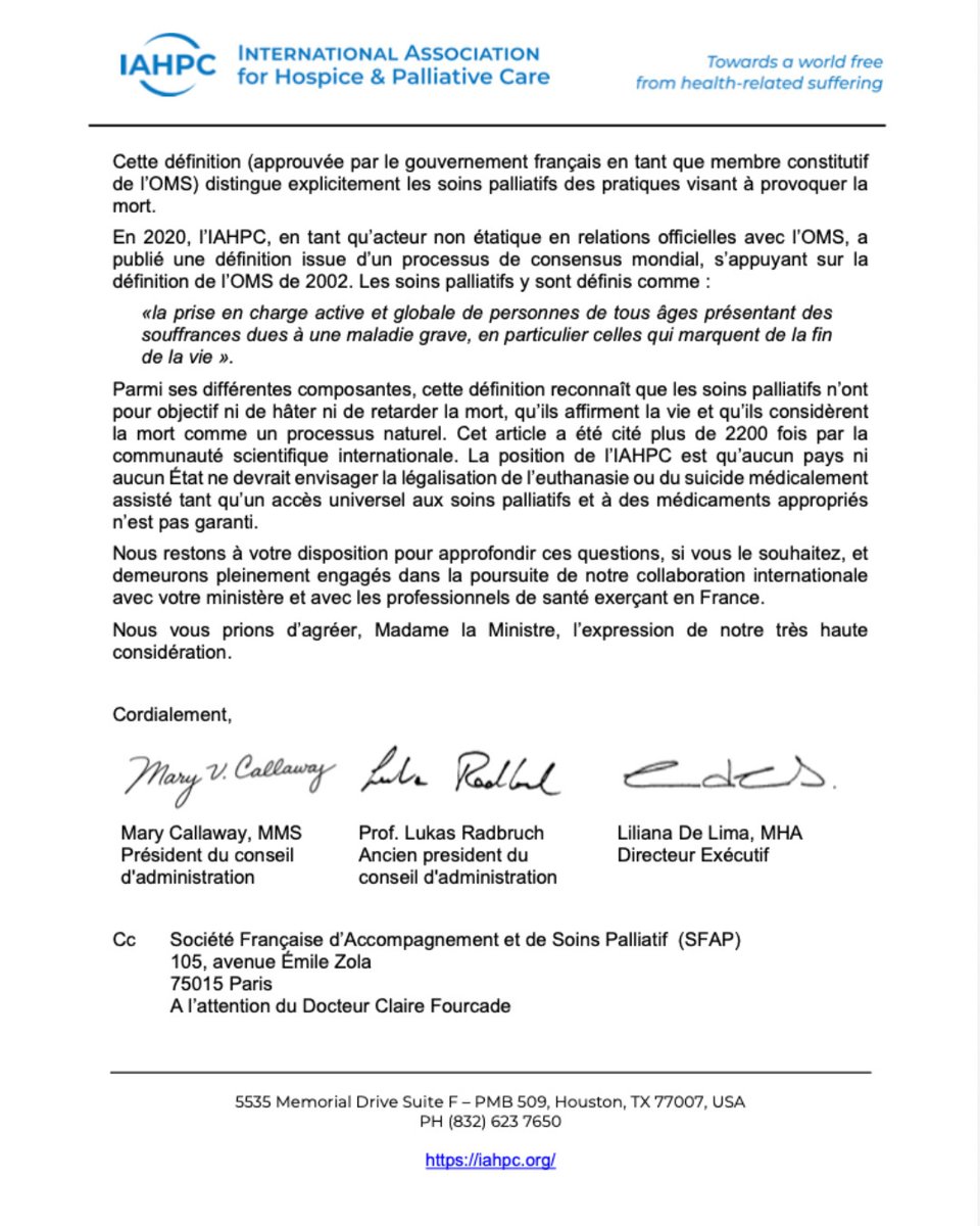 asso_SFAP's tweet image. 𝐋𝐚 𝐜𝐨𝐦𝐦𝐮𝐧𝐚𝐮𝐭𝐞́ 𝐢𝐧𝐭𝐞𝐫𝐧𝐚𝐭𝐢𝐨𝐧𝐚𝐥𝐞 𝐝𝐞𝐬 𝐬𝐨𝐢𝐧𝐬 𝐩𝐚𝐥𝐥𝐢𝐚𝐭𝐢𝐟𝐬 𝐩𝐫𝐞𝐧𝐝 𝐥𝐚 𝐩𝐚𝐫𝐨𝐥𝐞.

Dans le débat en cours, l’𝐈𝐧𝐭𝐞𝐫𝐧𝐚𝐭𝐢𝐨𝐧𝐚𝐥 𝐀𝐬𝐬𝐨𝐜𝐢𝐚𝐭𝐢𝐨𝐧 𝐟𝐨𝐫 𝐇𝐨𝐬𝐩𝐢𝐜𝐞 𝐚𝐧𝐝 𝐏𝐚𝐥𝐥𝐢𝐚𝐭𝐢𝐯𝐞 𝐂𝐚𝐫𝐞 a transmis un…