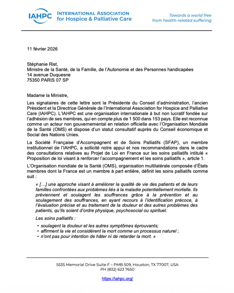 asso_SFAP's tweet image. 𝐋𝐚 𝐜𝐨𝐦𝐦𝐮𝐧𝐚𝐮𝐭𝐞́ 𝐢𝐧𝐭𝐞𝐫𝐧𝐚𝐭𝐢𝐨𝐧𝐚𝐥𝐞 𝐝𝐞𝐬 𝐬𝐨𝐢𝐧𝐬 𝐩𝐚𝐥𝐥𝐢𝐚𝐭𝐢𝐟𝐬 𝐩𝐫𝐞𝐧𝐝 𝐥𝐚 𝐩𝐚𝐫𝐨𝐥𝐞.

Dans le débat en cours, l’𝐈𝐧𝐭𝐞𝐫𝐧𝐚𝐭𝐢𝐨𝐧𝐚𝐥 𝐀𝐬𝐬𝐨𝐜𝐢𝐚𝐭𝐢𝐨𝐧 𝐟𝐨𝐫 𝐇𝐨𝐬𝐩𝐢𝐜𝐞 𝐚𝐧𝐝 𝐏𝐚𝐥𝐥𝐢𝐚𝐭𝐢𝐯𝐞 𝐂𝐚𝐫𝐞 a transmis un…