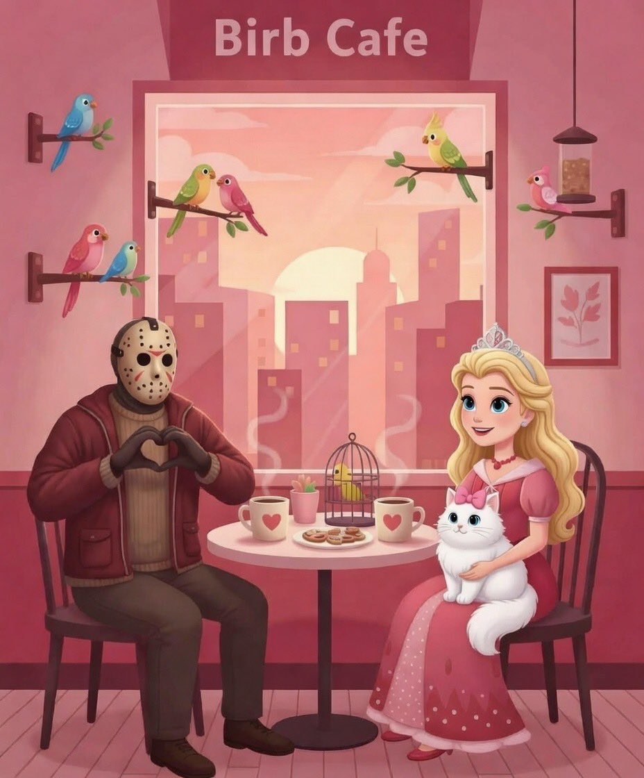 Good Morning y’all ☀️
Happy Friday the 13th 🙀 

A perfect reminder 🔔 that no
matter how different we are
—or what "mask" we might
be wearing today—there is
always room for kindness 🫂

Have a day as sweet 🍫 
as a pink cafe ☕️  &amp; as cozy 🥰
as a kitten on your lap! ✨