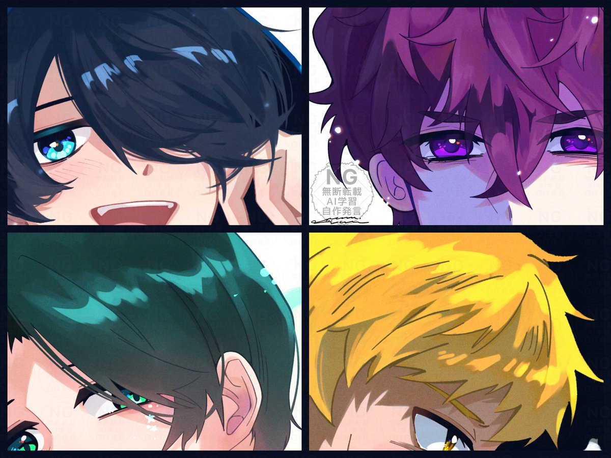 髪の塗り方いつも変わるなぁと思って並べてみたけどそうでもない気がしてきた