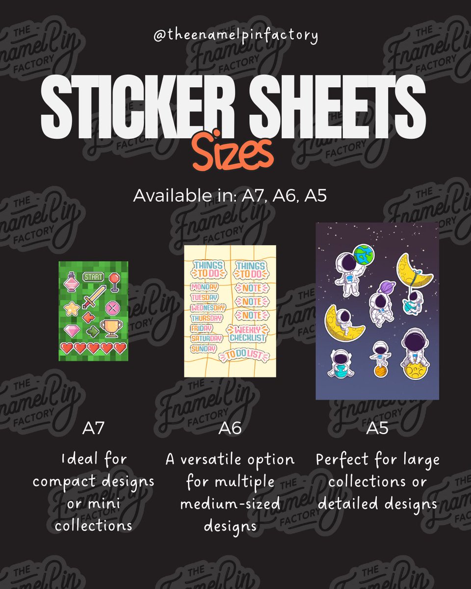 PinFactory's tweet image. Choosing the Right Size for Your Custom Pins, Stickers &amp;amp; More!
Not sure which size is best for your custom enamel pins, eco-friendly metal &amp;amp; wooden pins, stickers, or button badges? We’ve got you covered! 🎨✨
.
#CustomEnamelPins #EcoPins #CustomStickers #StickerSheets #Custom