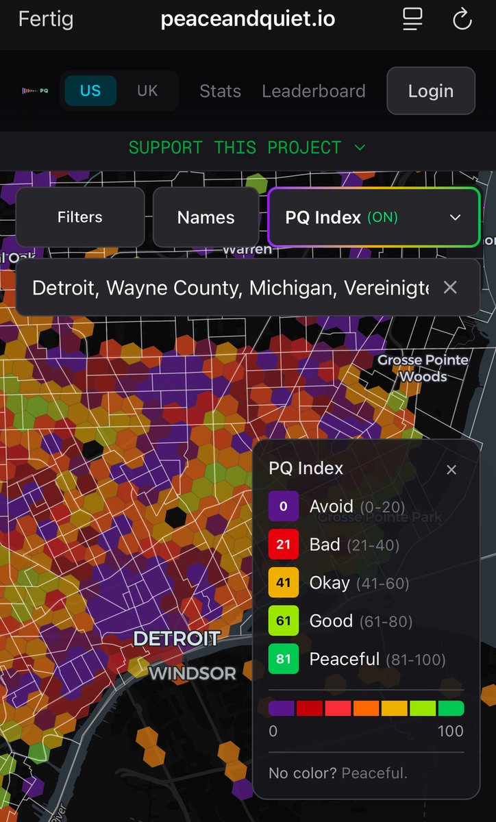 Diverse Gesellschaften funktionieren so gut, dass weiße Leute Karten entwickeln, um Diversität zu meiden. 

Der Entwickler hat angekündigt, sowas bald auch für Europa anzubieten.