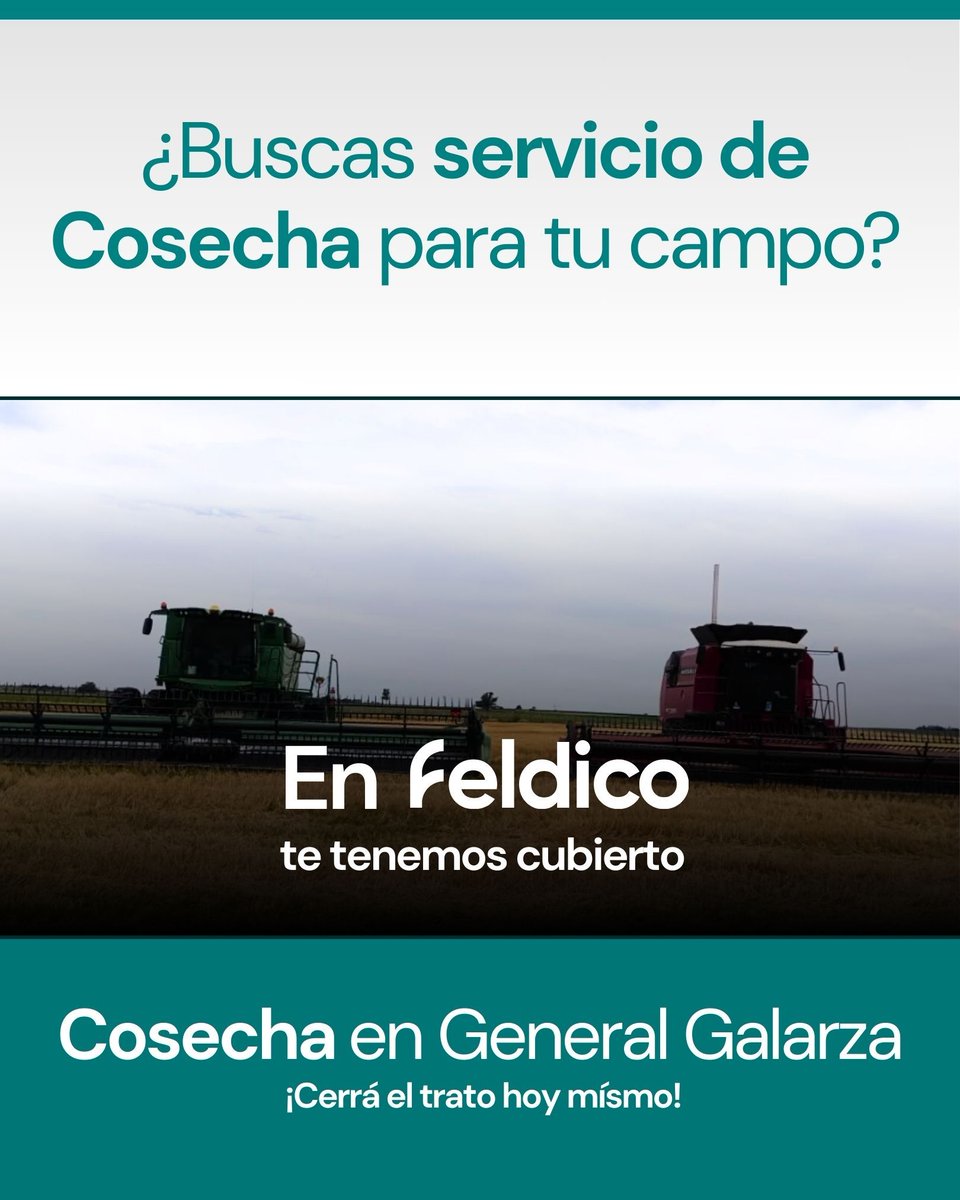 feldico's tweet image. 🌾 ¿Buscás Cosecha?
En Feldico te tenemos cubierto.

🚜 John Deere S680 (2012)
📍 General Galarza, Entre Ríos

💪 Características destacadas:
• Piloto Automático
• Cabezal Draper
• Ancho de cosecha: 40m

Cerrá el trato hoy 👇
🔗 feldico.com/cosecha/genera…
