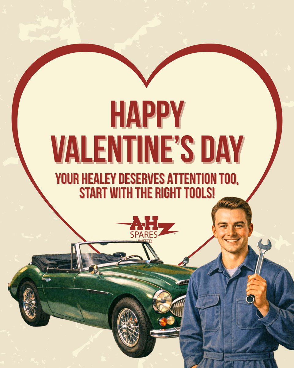 Roses are red, 🌹
Some Healeys are blue, 💙
If she’s running a bit rough,
There’s work to do. 🔧

Give her some love,
Not guesswork or rules,
We’ve listed the top five
Must-have weekend tools. 🧰

👉 visit.ahspares.co.uk/x-100226

#HappyValentinesDay