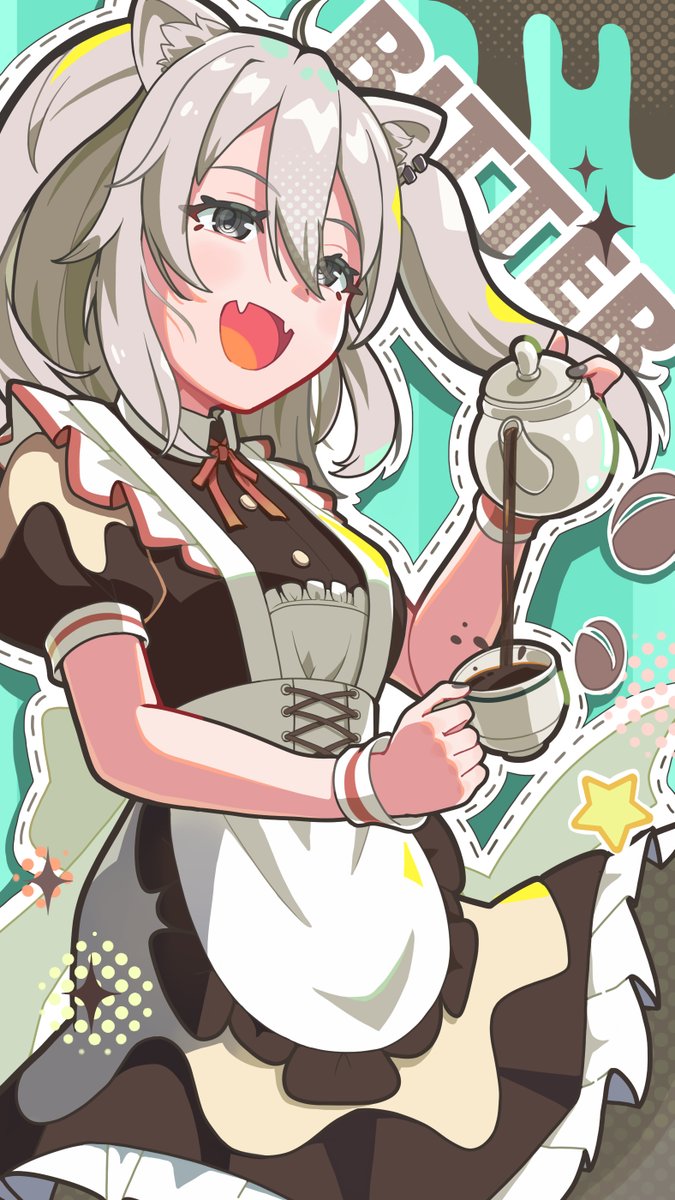 efinill's tweet photo. メイドさんししろん
「あ、コーヒー飲む？…飲むよね。はい、決定」☕️
#ししらーと https://t.co/7diaqjCx9t