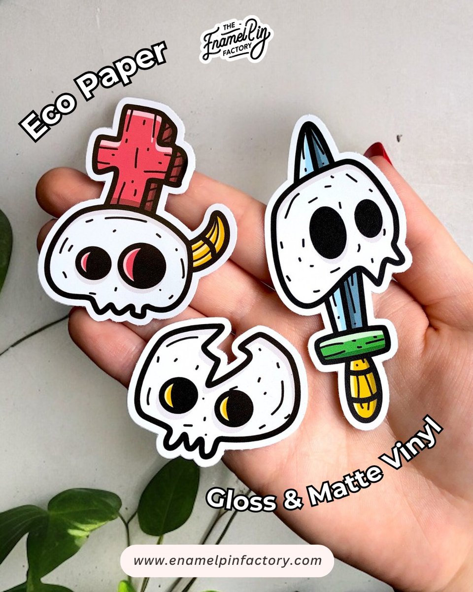 PinFactory's tweet image. ✨ Product Spotlight: Custom Die-Cut Stickers ✨

Make your designs pop with high-quality vinyl stickers – available in gloss, matte, and eco-friendly paper! 🌿

#CustomStickers #VinylStickers #StickerLove #EcoFriendlyMerch #CustomMerch #SmallBusiness #CustomEcoStickers