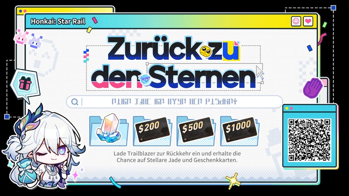 Perochii's tweet photo. Lade rückkehrende Trailblazer ein, sich mit deinem Einladungscode zu verbinden und im Spiel anzumelden, um Stellare Jade, Geschenkkarten und andere Überraschungsbelohnungen zu gewinnen. https://t.co/gH2kmS8HIV