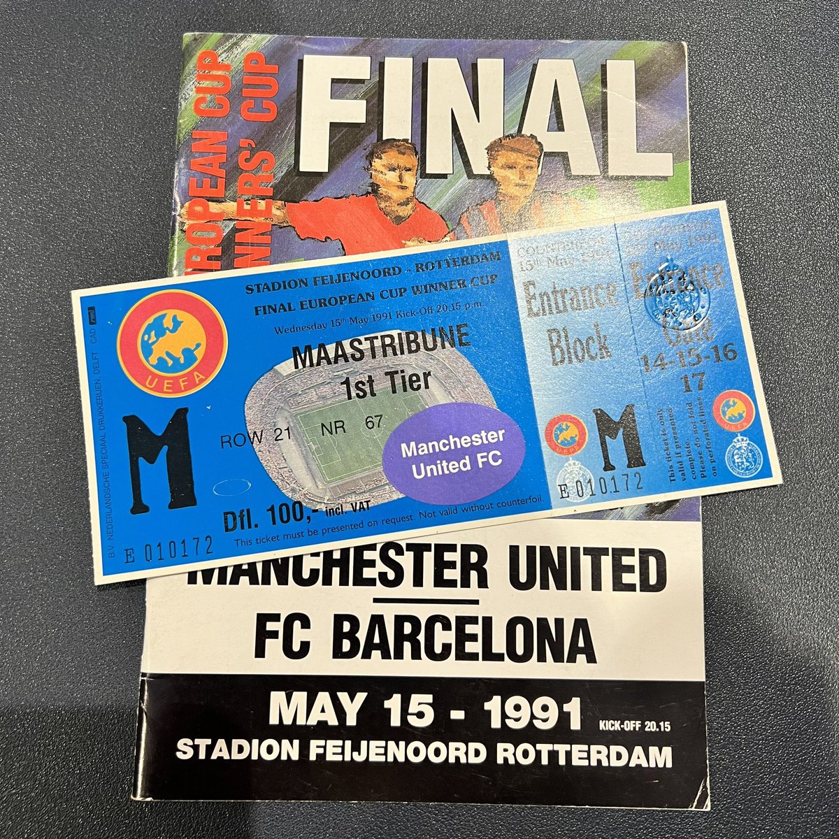 Man Utd, CWC Final Shirt, May 25th 1991. On that day one of the nicest one off shirts was used. I’ve ended up with several of them over the years…