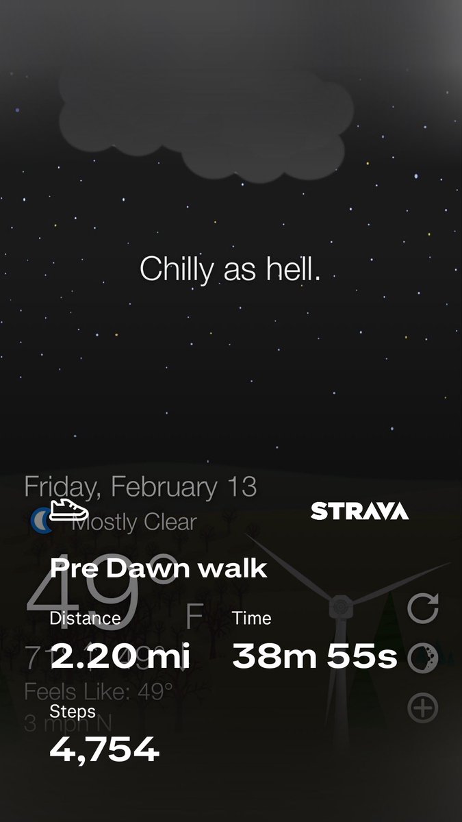 #awalkaday keeps the #cabinfever away  #walkchat #whattheforecast #wtforecast