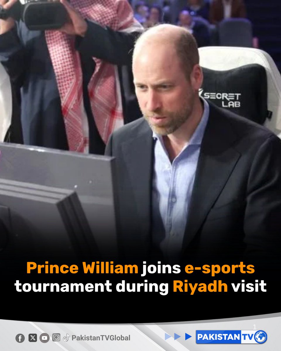 PakTVGlobal's tweet image. The British heir-to-the-throne visited the Saudi Esports Federation’s SEF Arena, where he played in a gaming session alongside officials including Prince Faisal bin Bandar bin Sultan Al Saud, highlighting growing UK–Saudi engagement in the esports sector.

#UK #Saudi #Ties