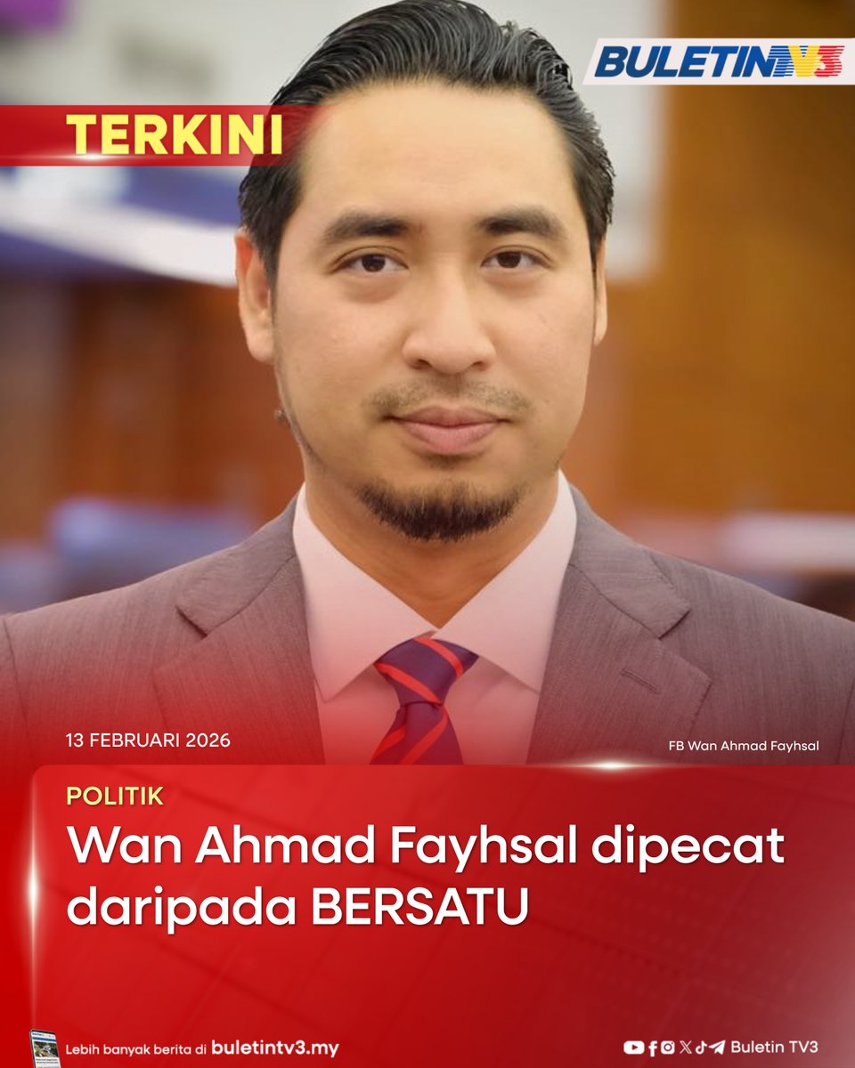 POLITIK | Ahli Parlimen Machang, Wan Ahmad Fayhsal Wan Ahmad yang sebelum ini digantung keahliannya dalam BERSATU, kini dipecat.

#BuletinTV3 #WanAhmadFayhsal #BERSATU #Pemecatan #PolitikMalaysia #AhliParlimenMachang

Berita penuh di bit.ly/4aNglma