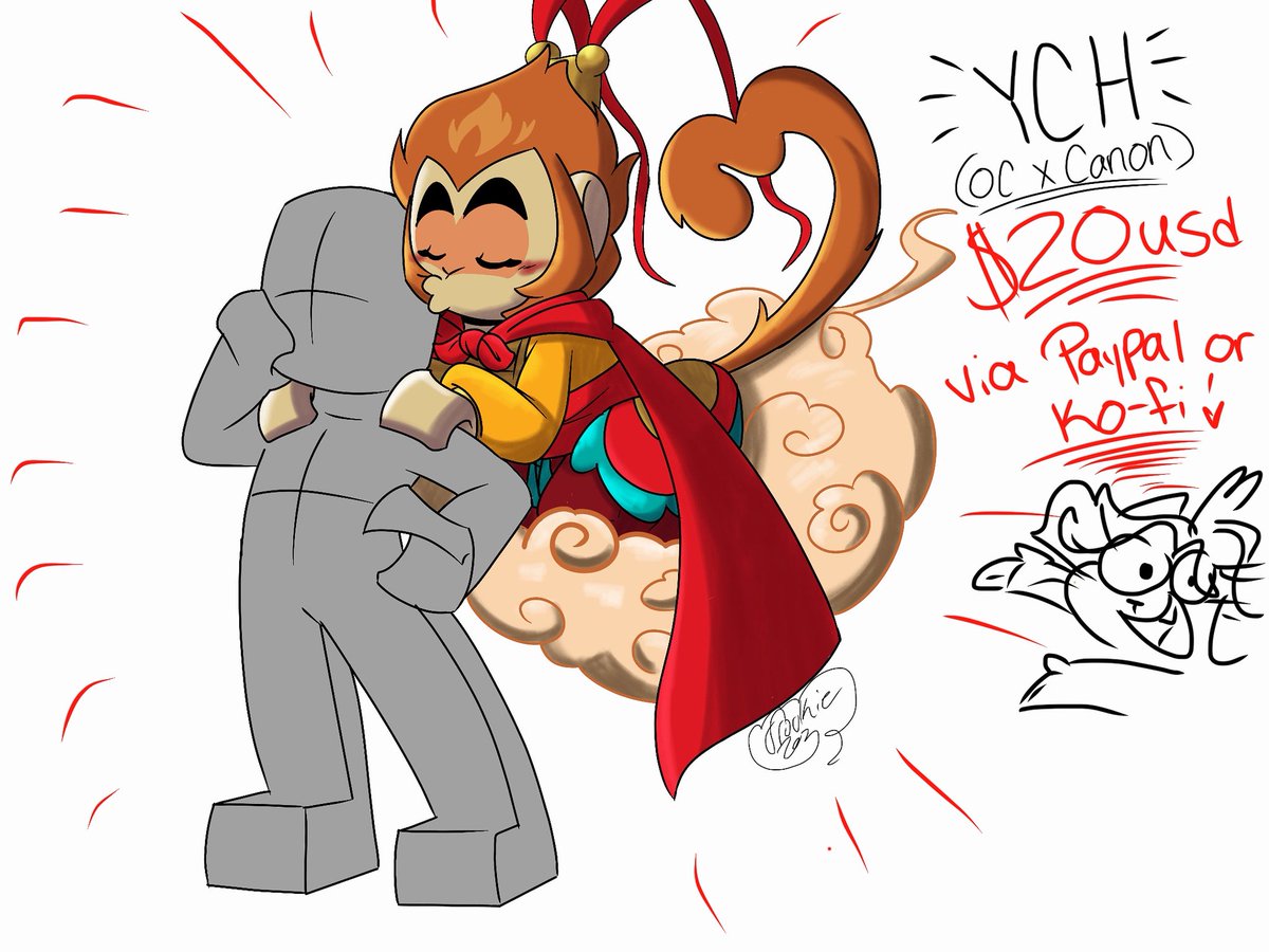 ‼️LMK OC X CANON YCH AVAILABLE‼️

$20USD via PayPal/Ko-Fi

I gotta make a strawpage to organize all this stuff I apologize HAHA

5 slots are available atm, will expand it if the demand is high tho! 

DM me or reply if interested!!