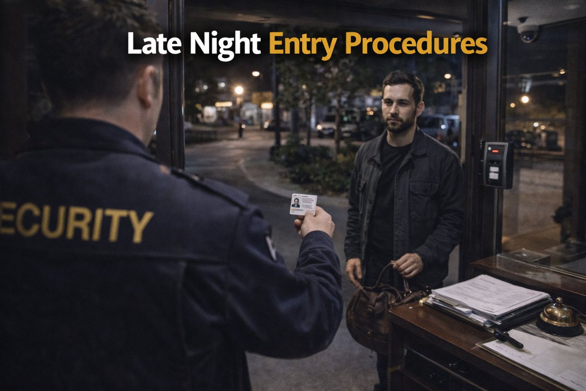 DynamicReact's tweet image. Risk increases after hours.
Fewer staff. Less visibility. More opportunity.
Single-point entry, strict ID checks, active logging, and clear escalation keep control tight.
Late night isn’t lower risk.
It’s tighter procedure.
#AccessControl #NightOperations #HospitalitySecurity