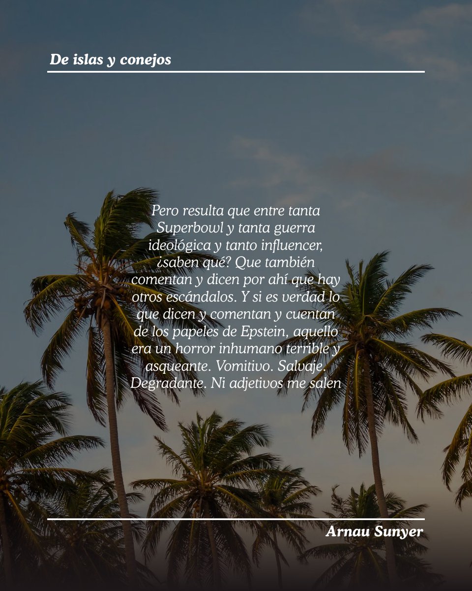 Arnau Sunyer nos habla hoy de la superbowl, Bud Bunny, las redes sociales, y los papeles de Epstein.
lallama.org/2026/02/13/de-…